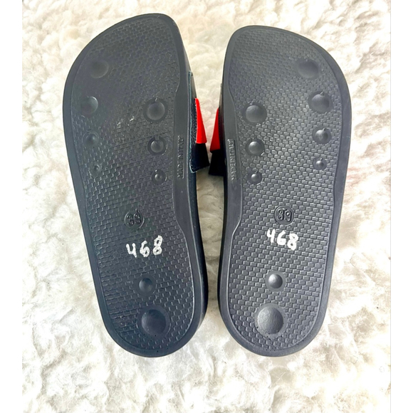 Ethika Premium Slides Black Leather Women Size 39/7.5-8 - Picture 5 of 7